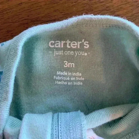 3 MONTHS ~ Carter's Baby Fleece Footed Sleeper Pajamas PJs - Picture 7 of 11